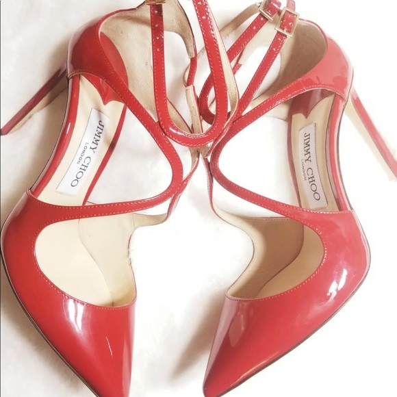 Jimmy Choo. - Valentine Red - Patent Leather Stilettos NIB. S 6.5. EUC. - Picture 6 of 6